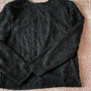 Vintage Pre-90's Women's Black Beaded Evening Jacket